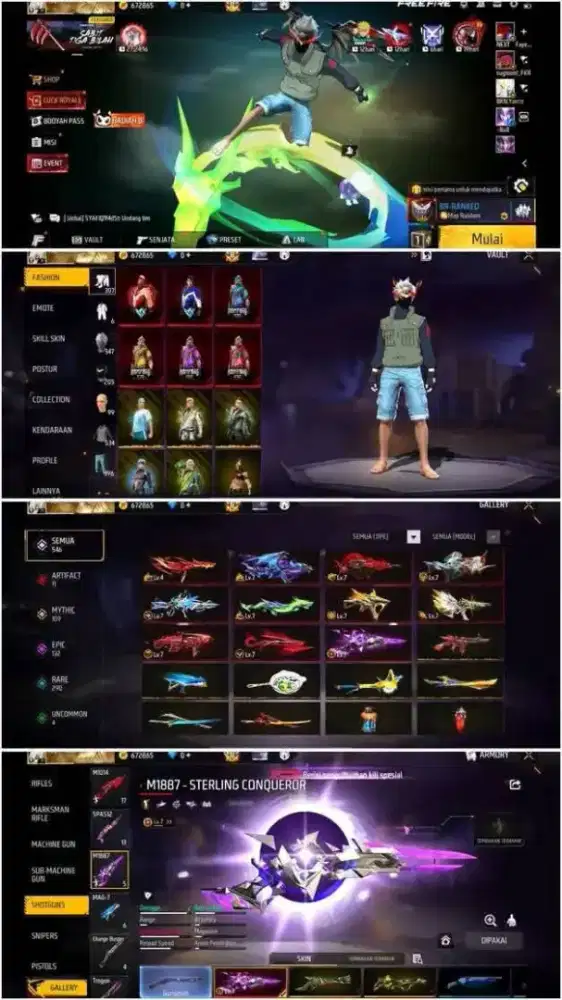 JUAL BELI AKUN FF SULTAN MURAH AMAN DAN AMANAH TERPERCAYA 100%