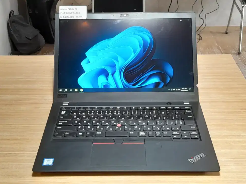 Laptop kapasitas besar Lenovo T480s 16GB/512GB