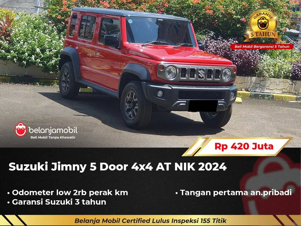 [ GARANSI 5TH ] Suzuki Jimny 5 Door 4x4 AT 2024/2025