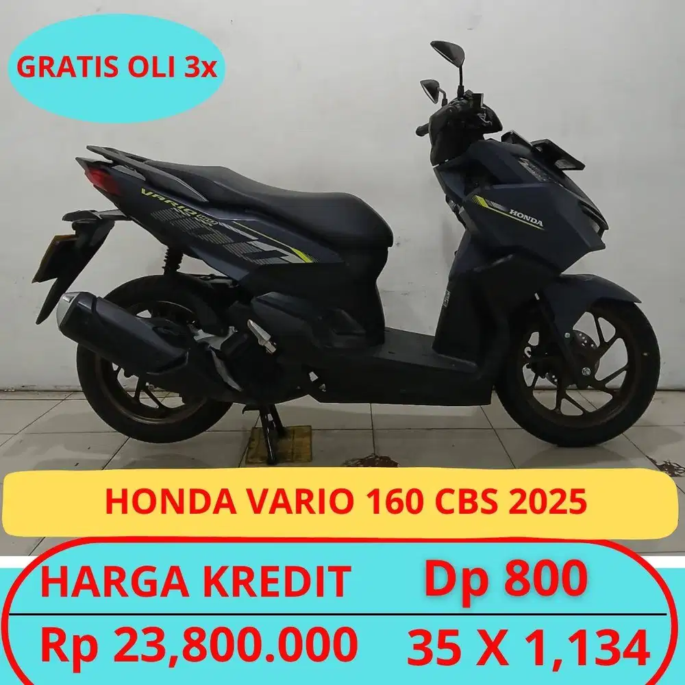 Honda Vario 160 Cbs 2025 Garansi Mesin. Gratis Oli 3x. Gratis Servis