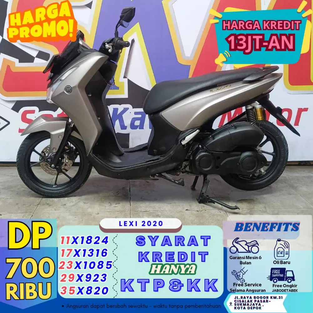 Yamaha Lexi 2020 DP 700rb siap melayani cash credit
