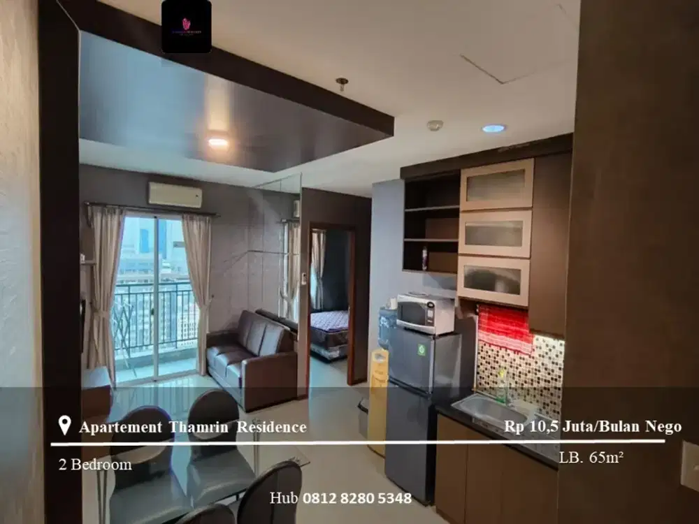 Disewakan Apartemen Thamrin Residence High Floor 2BR Furnished Tower C