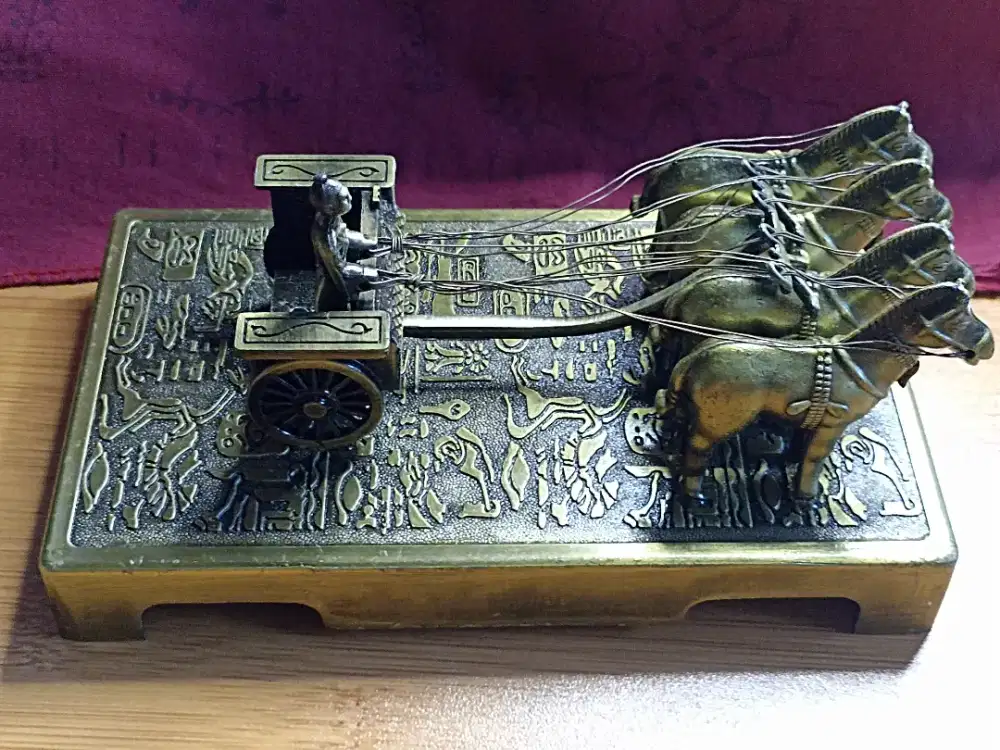 Souvener pajangan bronze Chariot & Horses dari qin shi Huang 2200 thn