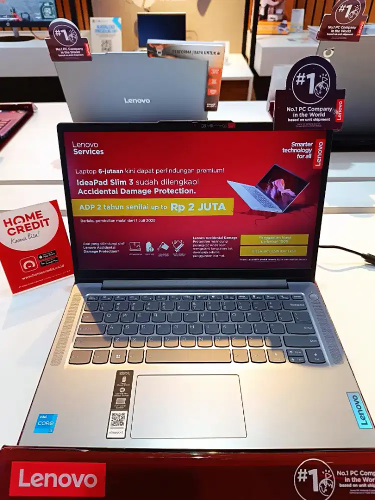 Lenovo Ideaslim 3 14IRU8 Core i3
Cicilan mulai dari 500 ribuan  aja ..