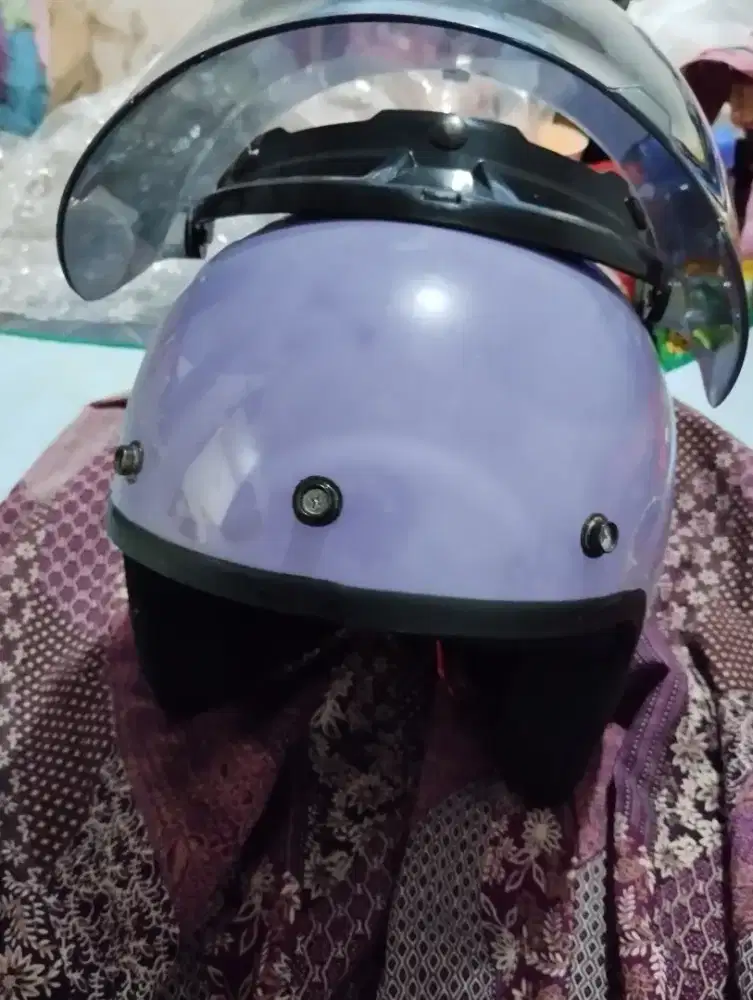 Bisa nego baru helm bogo retro untuk dewasa warna purple