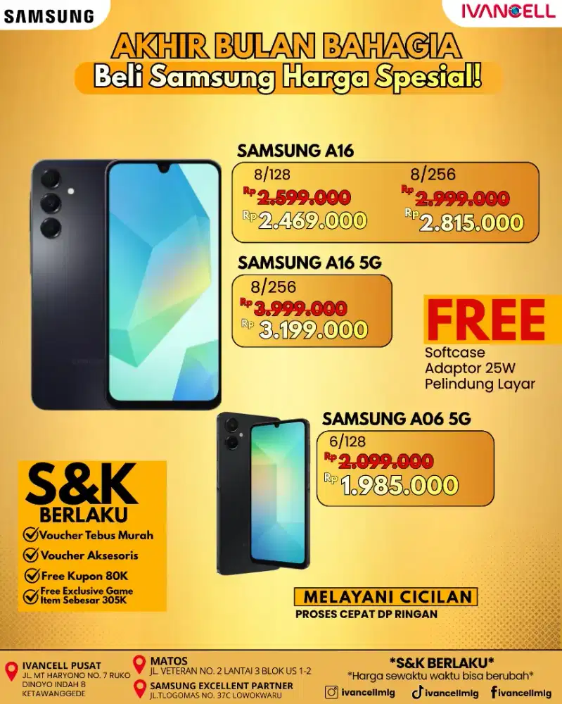 SAMSUNG A16 4G RAM 8/128 NEW MURAH