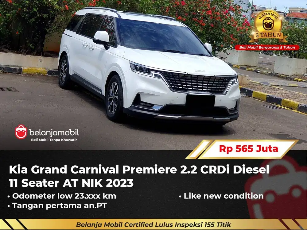 [ GARANSI 5TH ] Kia Grand Carnival Premiere 2.2 11 Seater 2023/2024