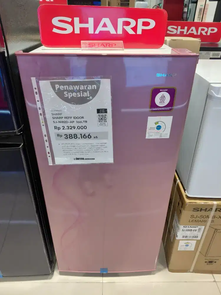 SHARP REFF 1DOOR SJ-N182D-AP A66LTR