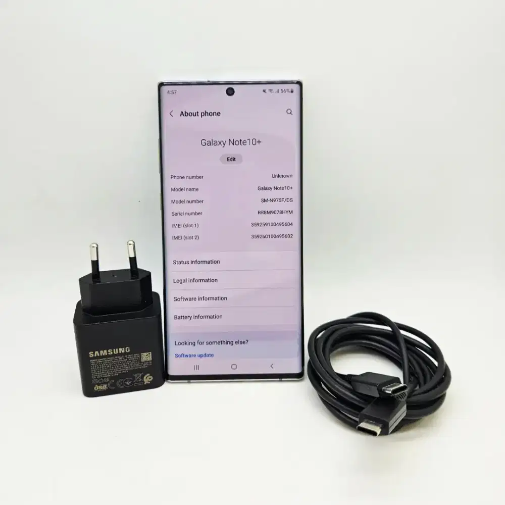 Samsung Galaxy Note 10 Plus 12/256GB BEKAS Unit + Charger