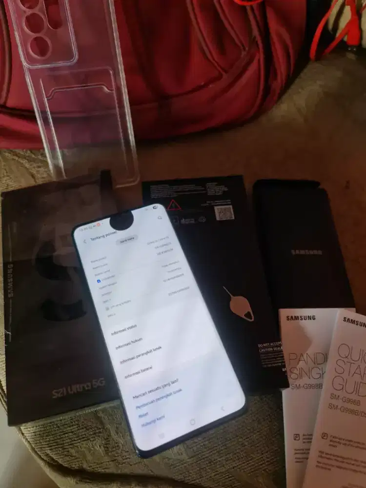 Samsung S21 Ultra 5G 12+8/256 Fullsett Black Sein Minus Tompel