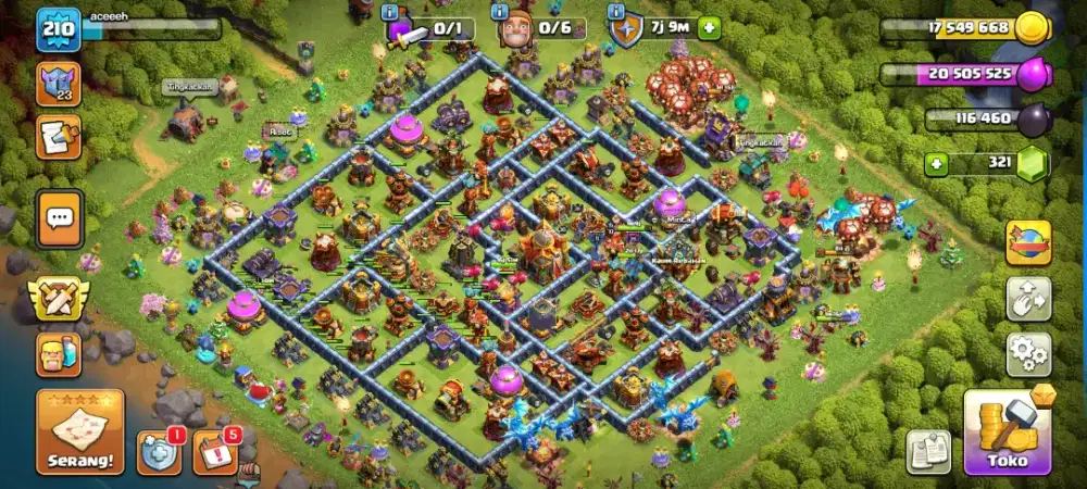 Jual akun coc th 16
