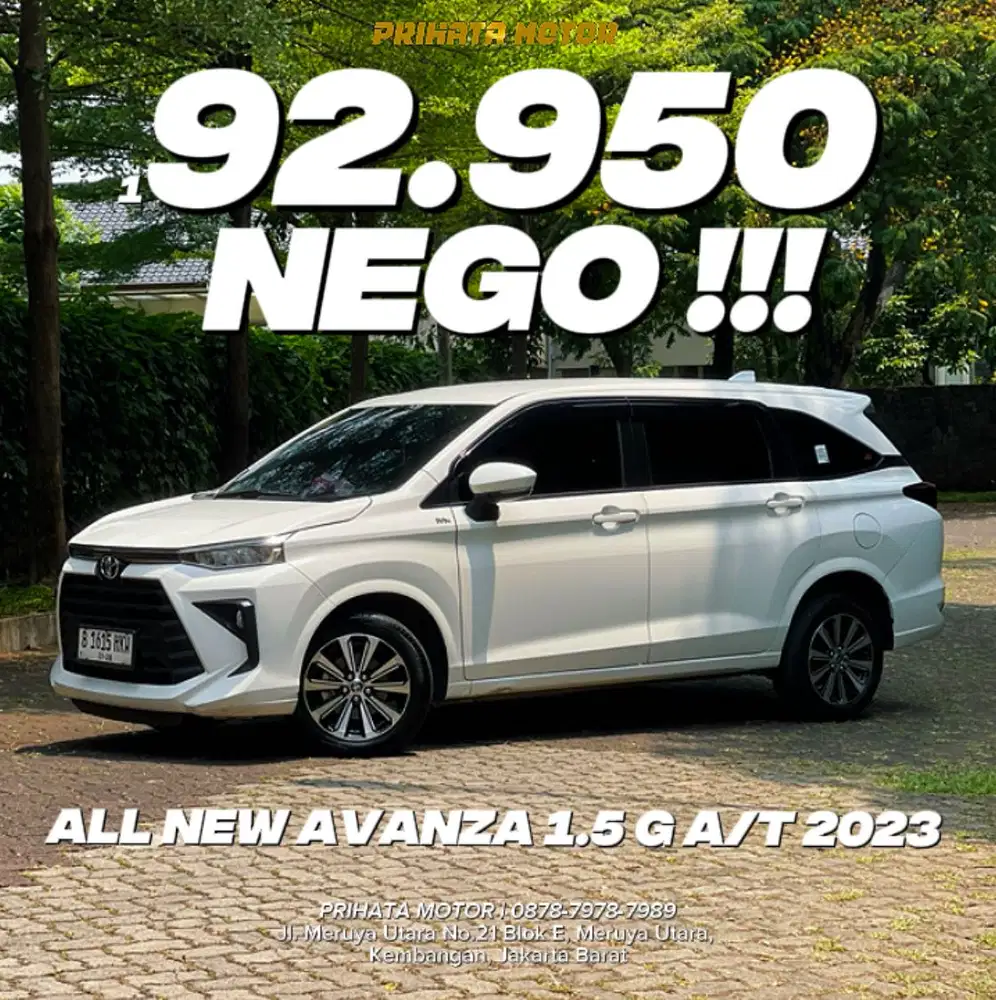 TOYOTA ALL NEW AVANZA 1.5 G A/T 2023