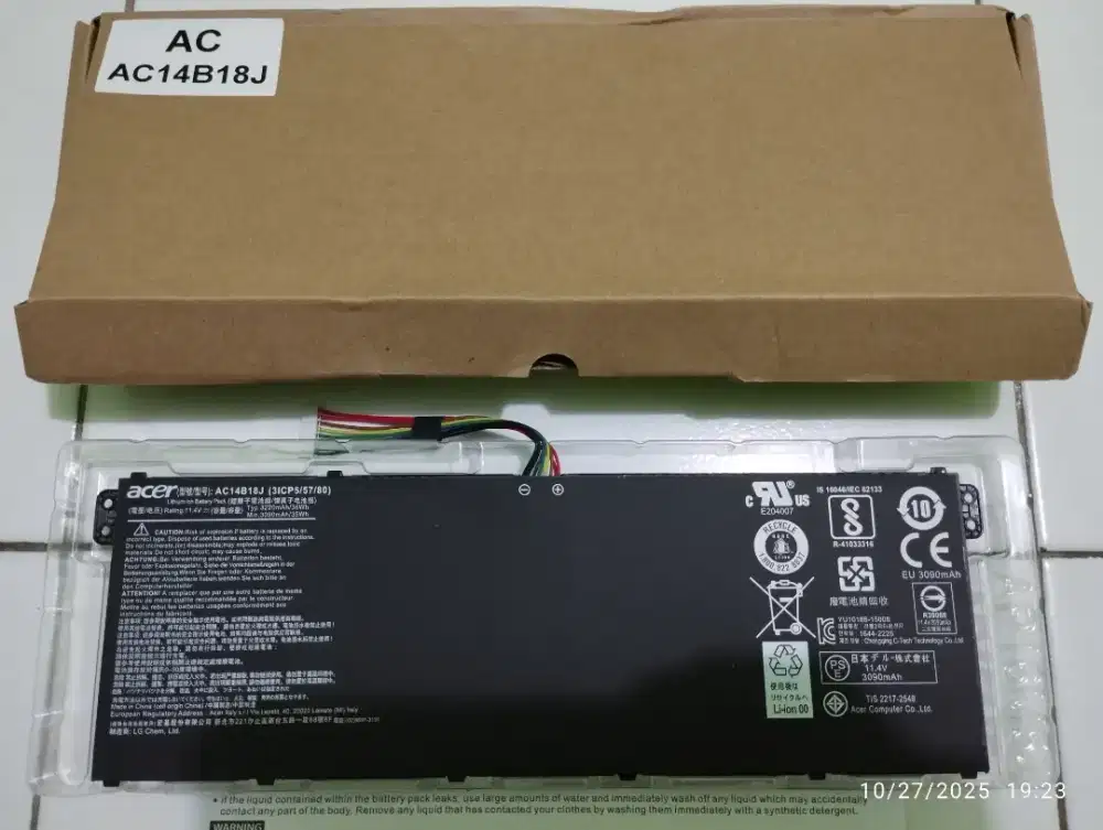 Baterai Laptop ACER Aspire Series AC14B18J ORIGINAL ES1-131