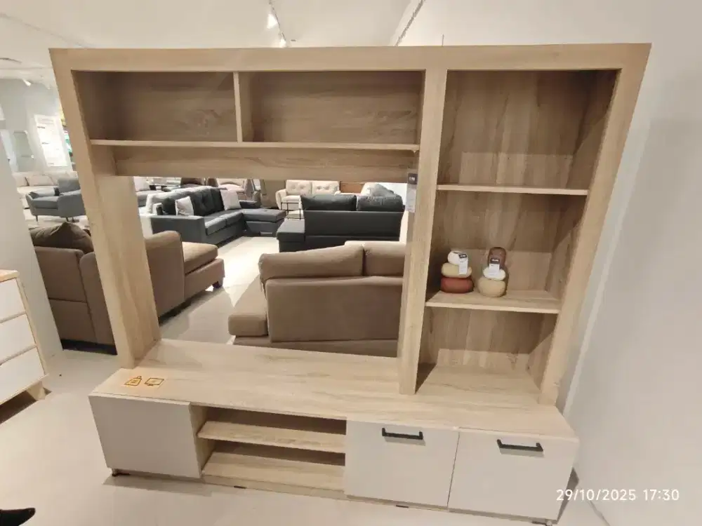 Informa Hampshire Set Lemari Tv - Cokelat Oak