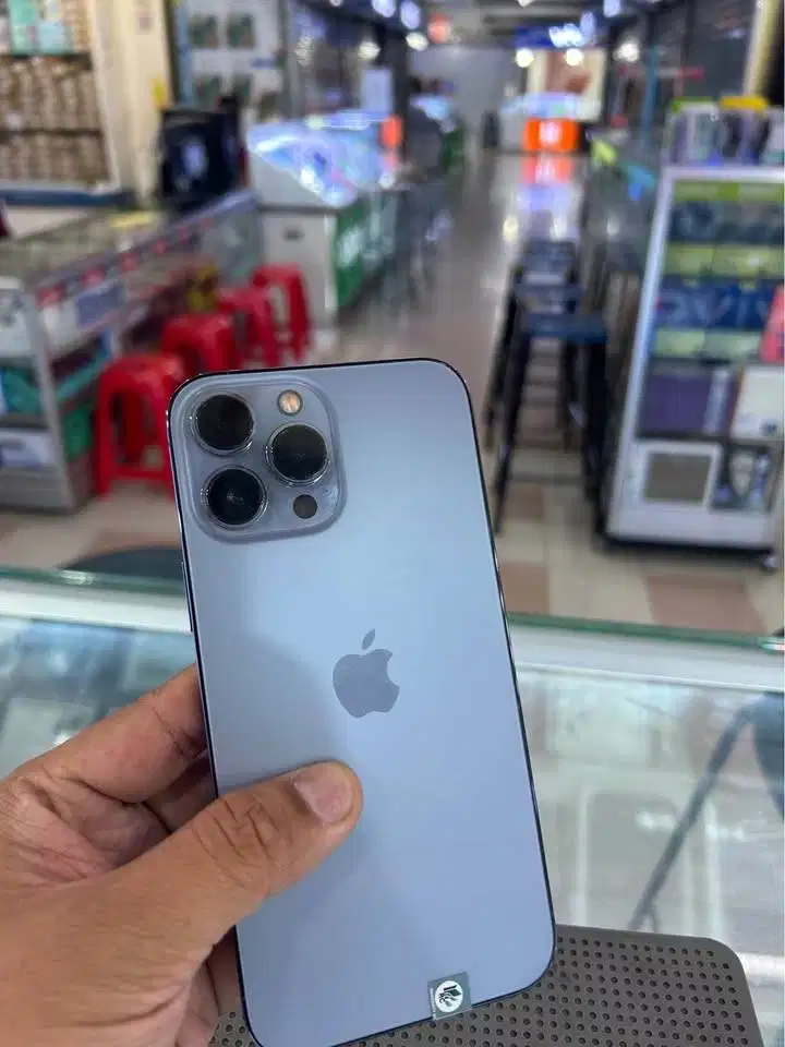 Iphone 13 Promax 256 IBOX (Sierra Blue) Fullset Mulus Joss