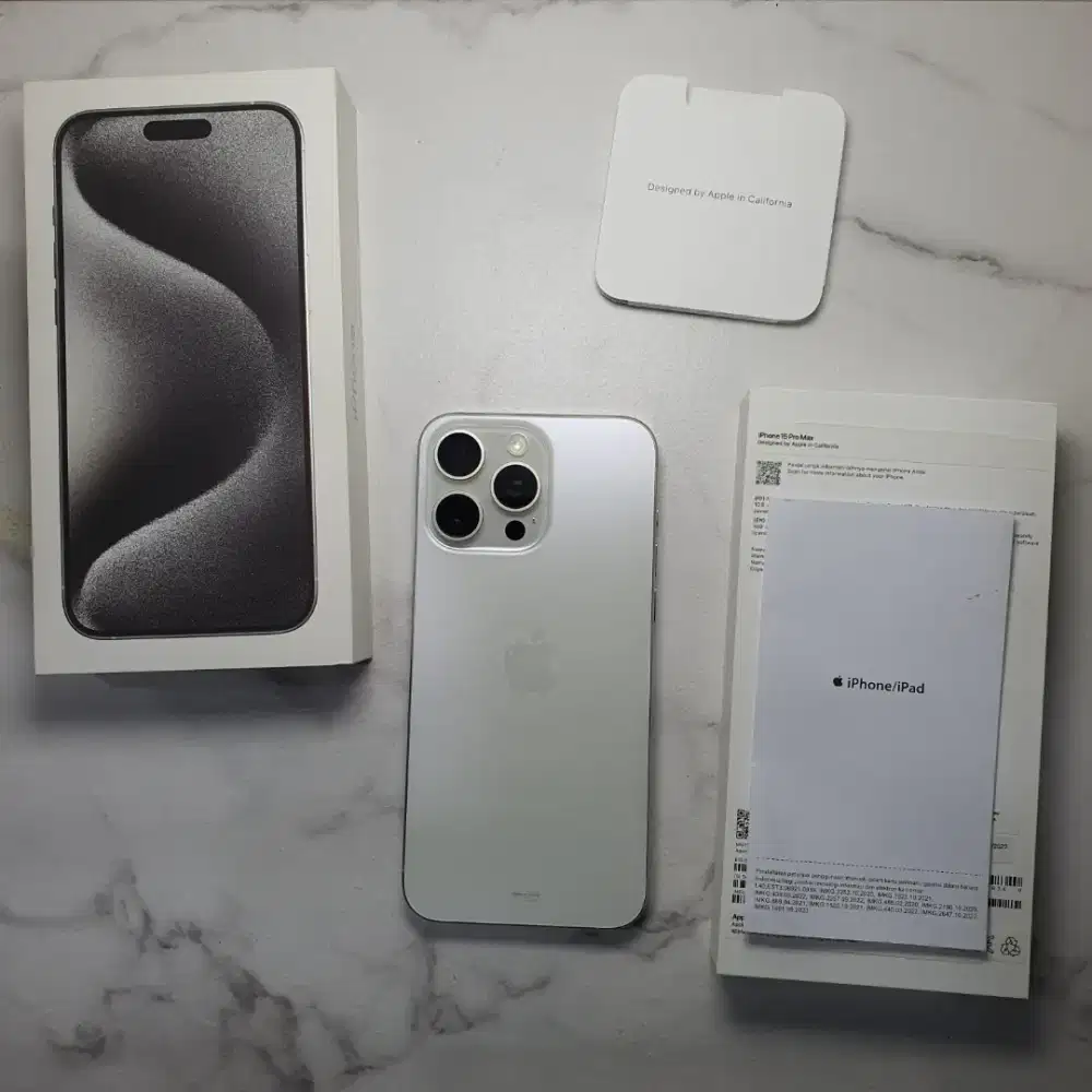 iPhone 15 Pro Max 256 White Titanium eks ibox