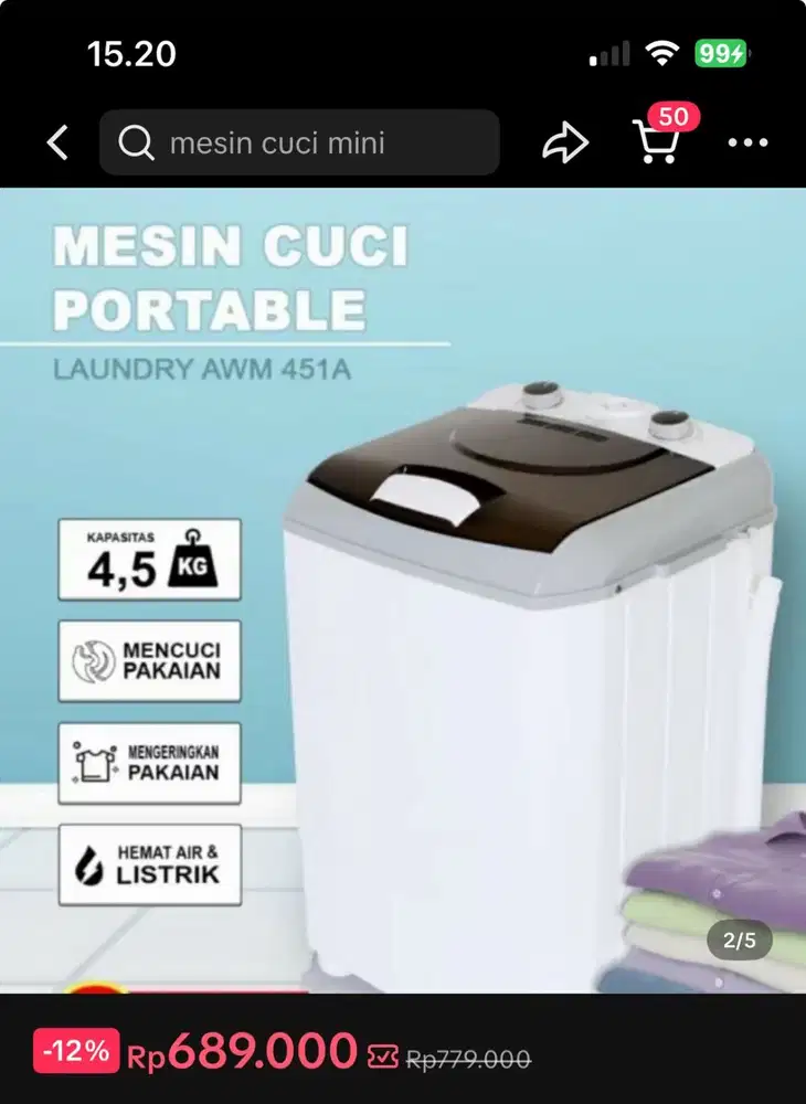 Mesin cuci portable