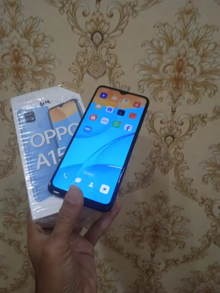 Oppo A15 ram 3/32 normal semua ny msh original semua nya hp SM dus aja