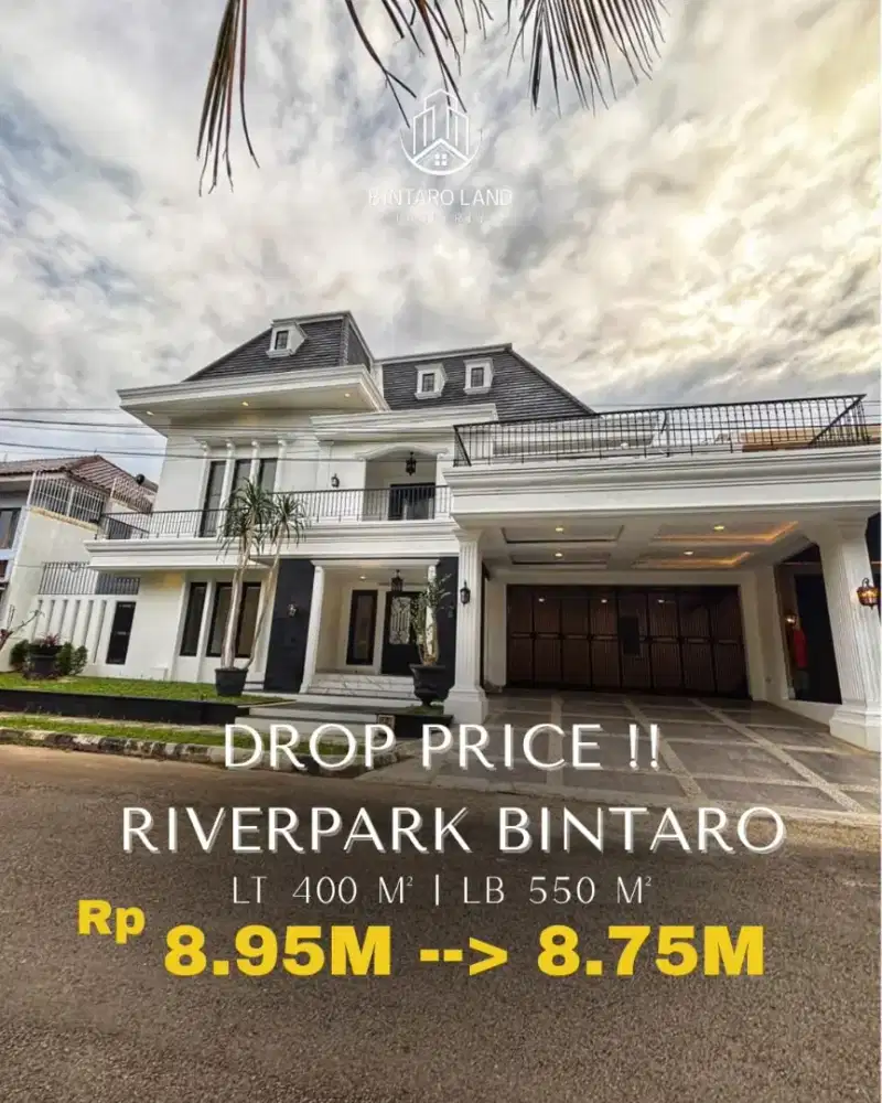 HOT SALE Rumah American Classic di Riverpark Bintaro Sektor 8
