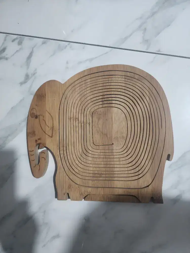 Hiasan Wadah Gajah ORI Bangkok Kayu