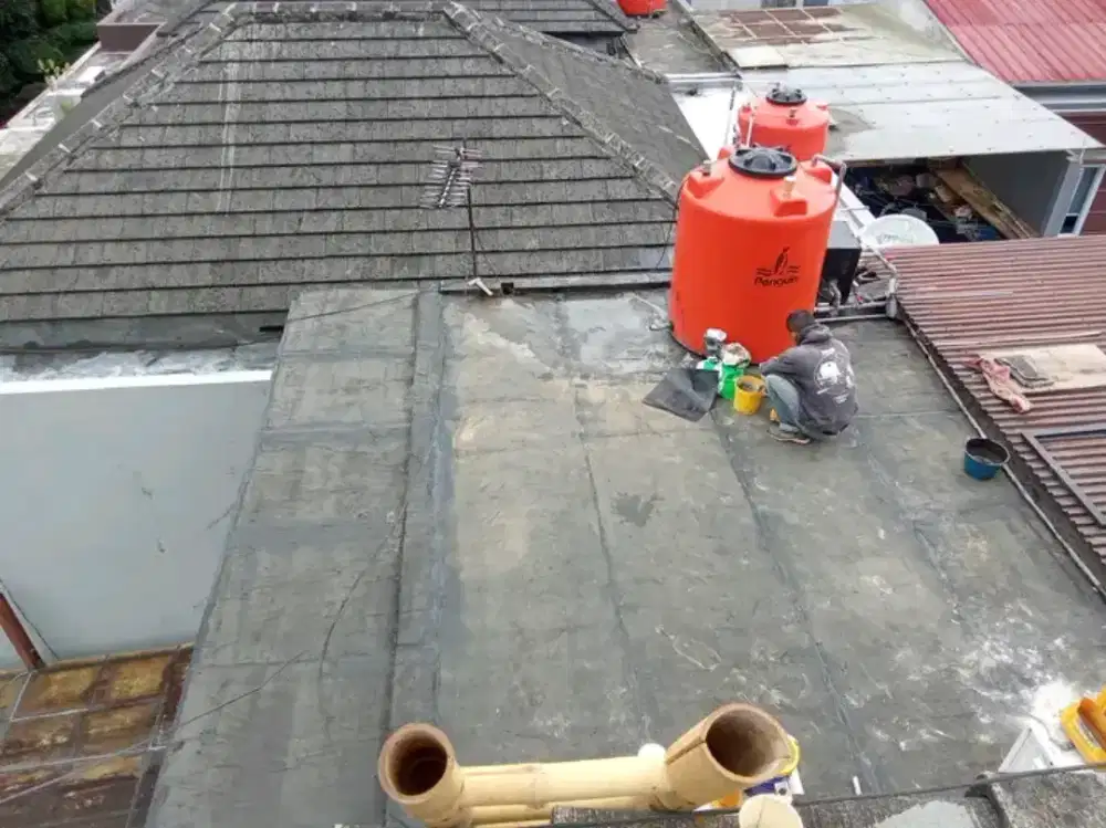Tukang perbaikan atap bocor dinding dak rembes talang air renovasi DLL