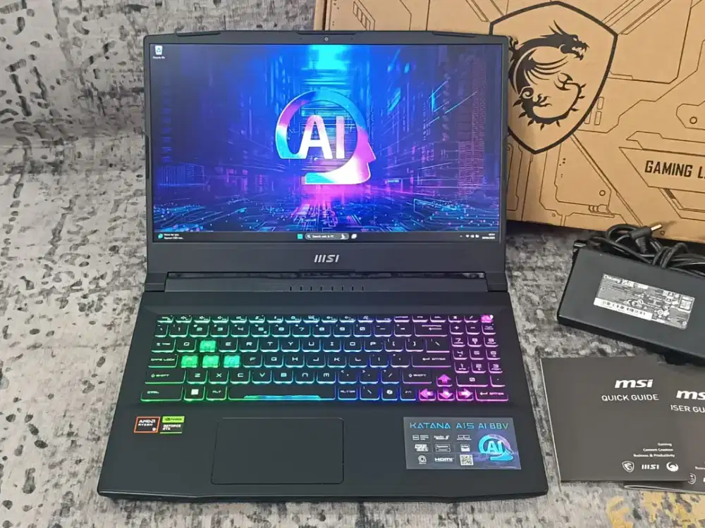 MSI KATANA Ryzen 9 -8945 16/1TB Nvidia RTX 4070 Fullset Garansi Resmi