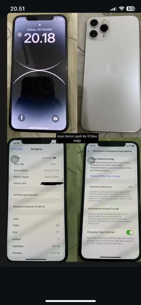 iphone 11pro 64gb