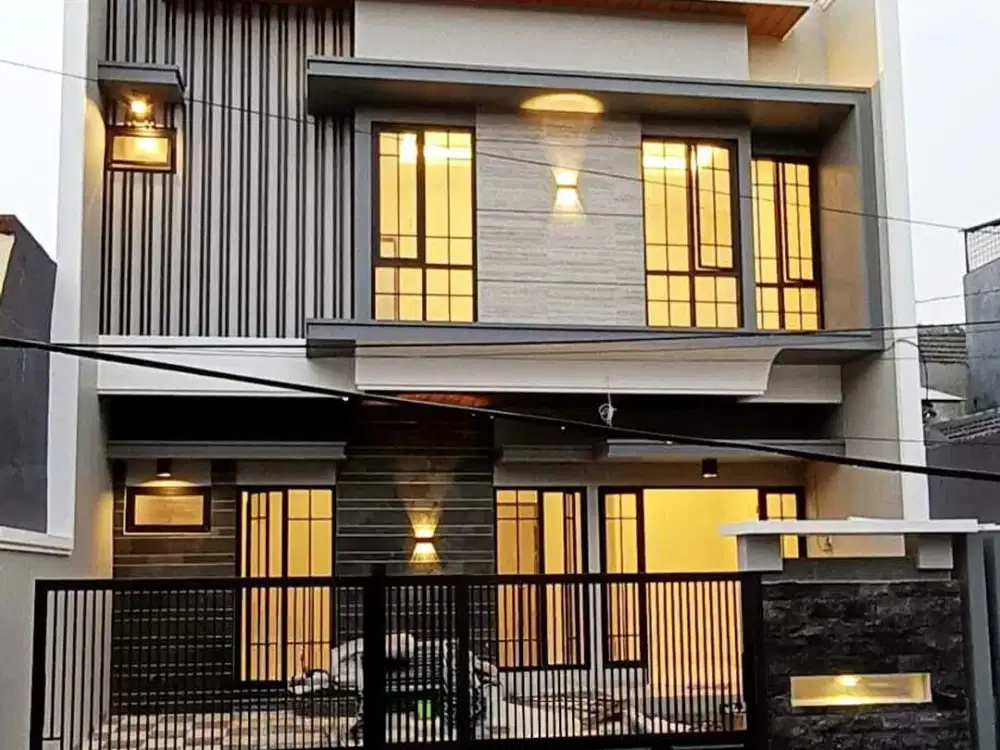 JUAL RUMAH BARU MINIMALIS KONTENPORER 2 LANTAI WISMA PERMAI