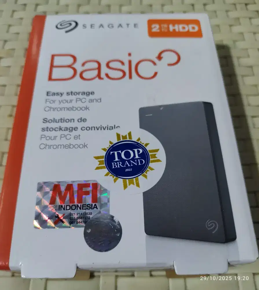 HARDISK PORTABLE SEAGATE BASIC 2TB