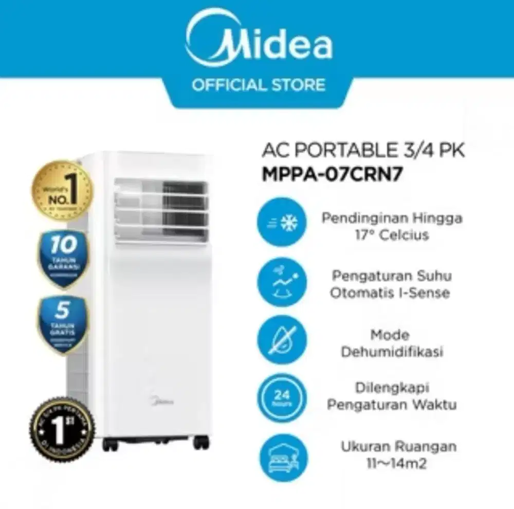 AC Portable Midea 3/4 pk