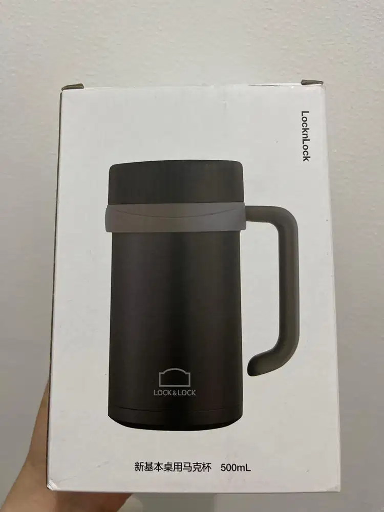 (NEW) LOCK & LOCK MUG TUMBLR BLACK ORIGINAL