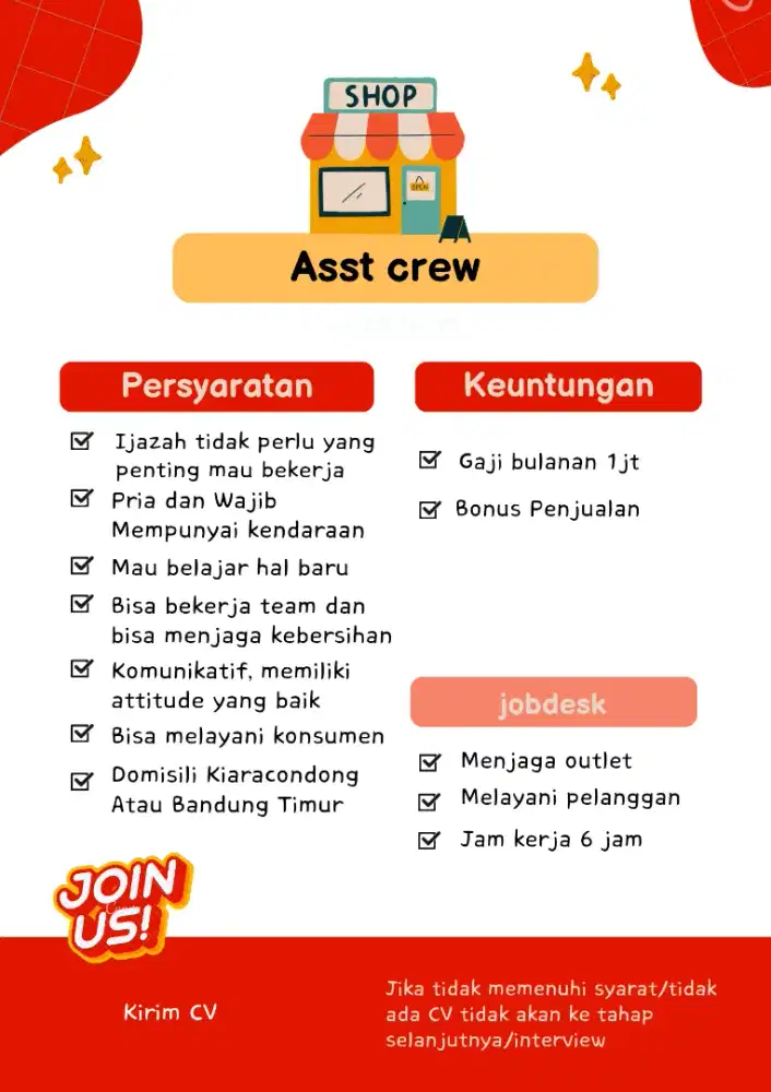 Kerja freelance/regular crew