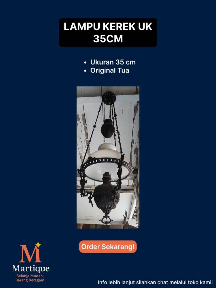 LAMPU KEREK UKURAN 35CM, ORIGINAL TUA