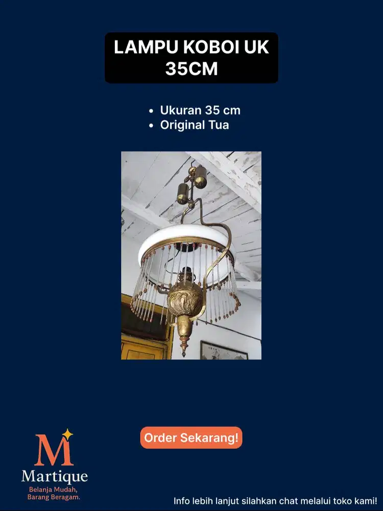 LAMPU KOBOI UKURAN 35CM, ORIGINAL TUA