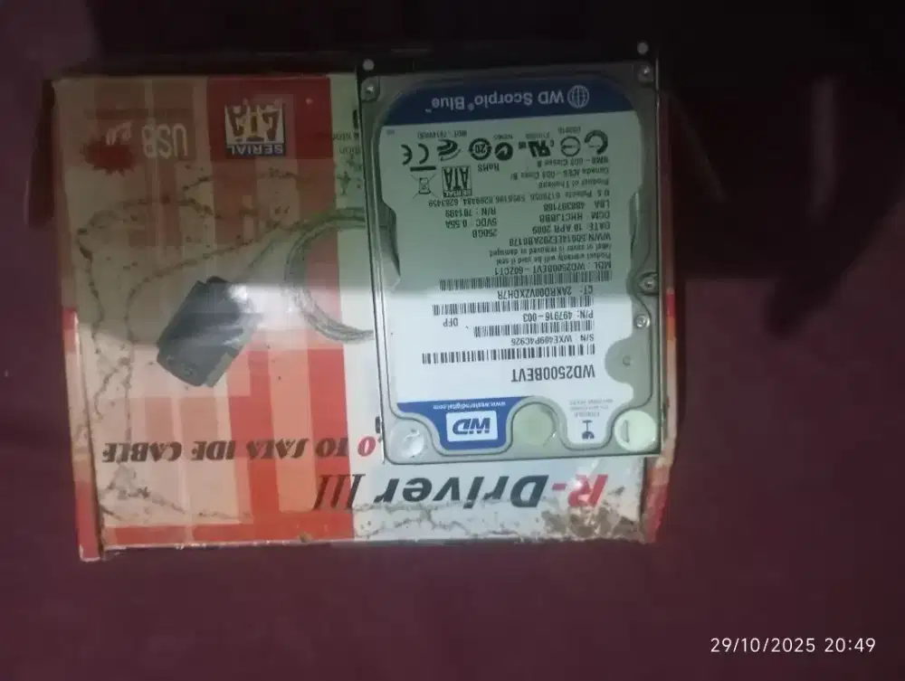 Hardisk internal bekas & kabel sata to ide