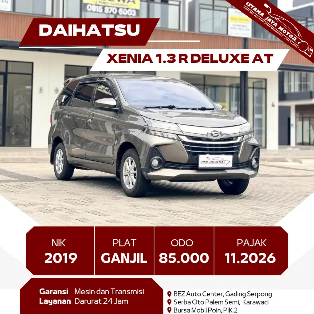 [TDP 10JT] DAIHATSU XENIA 1.3 R DELUXE 2019