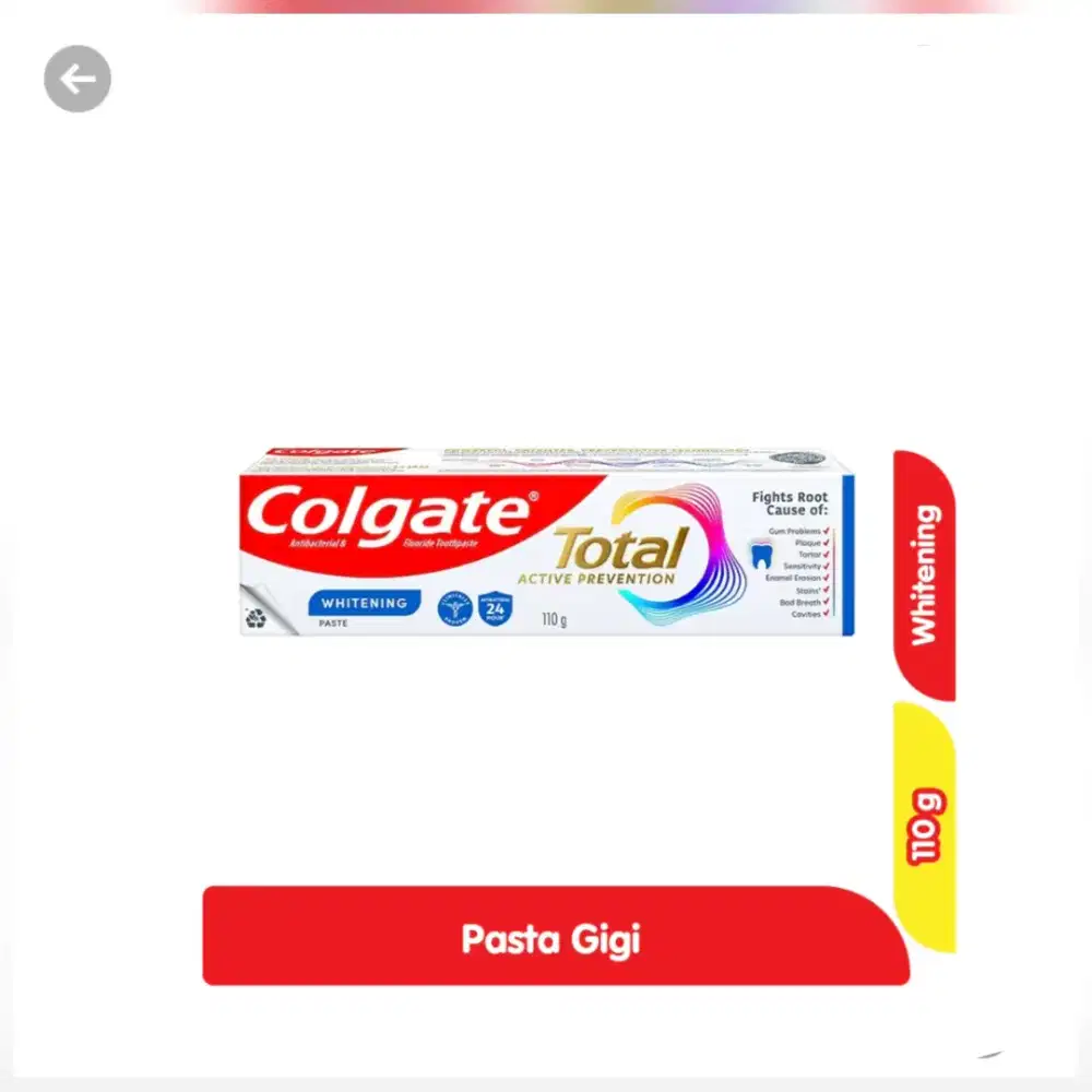 HARGA PROMO: Pasta Gigi Colgate Total Active Prevention Whitening