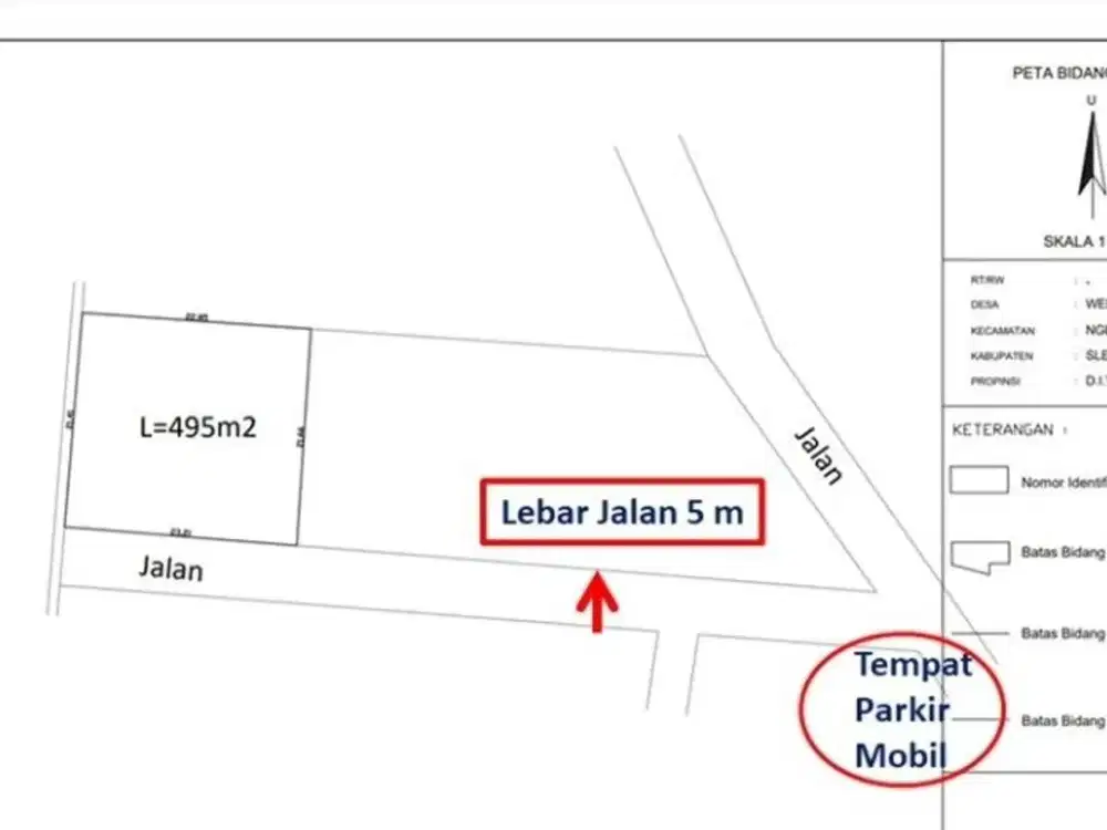TANAH PEKARANGAN KOSONG COCOK UNTUK RUMAH VILLA, WEDOMARTANI, NGEMPLAK, SLEMAN, JOGJA