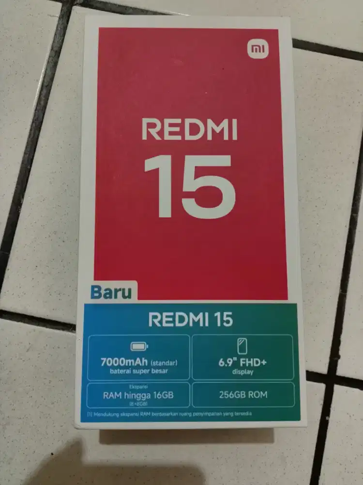 Jual hp xiaomi redmi 15,
Cuma open box aja belum dipake dan dinyalain