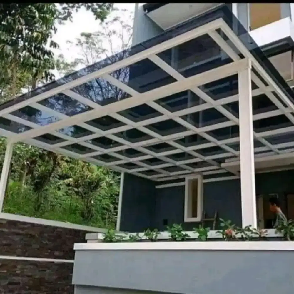 Kanopi atap : aldeeon, solarflat, galvalum, dll