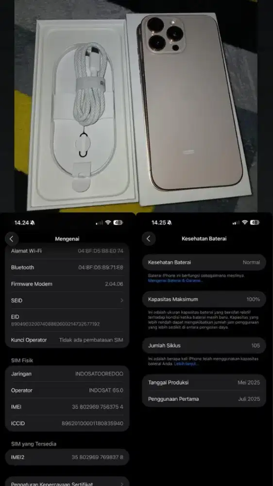 iPhone 16 Pro Max 256GB Dessert — BH 100%