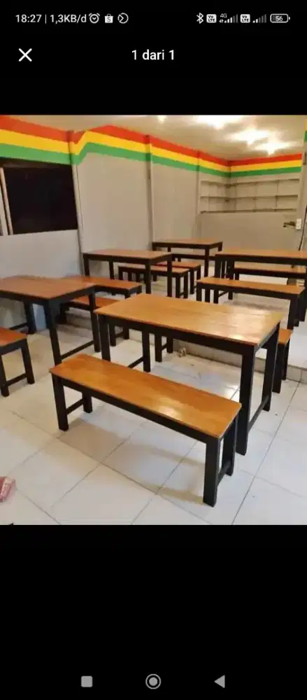 Meja kursi warung makan resto cafe