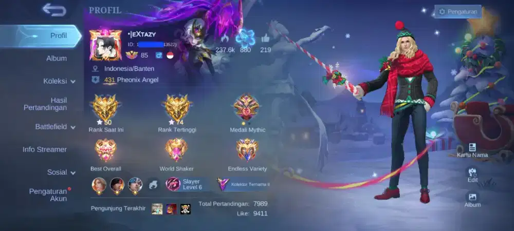 AKUN MOBILE LEGEND SPEK JUNGLE