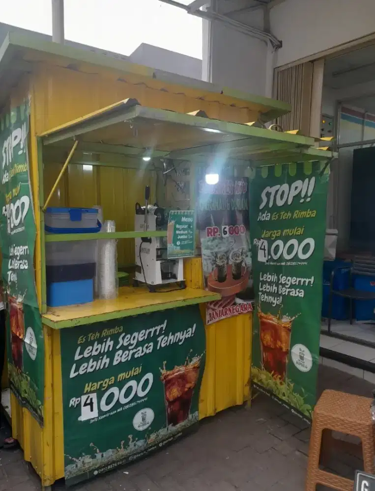 Di jual Booth Jualan Teh Contener