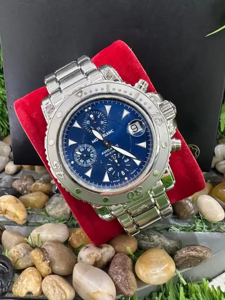 MONTBLANC MEISTERTUCK AUTOMATIC CHRONOGRAPH BLUE DIAL ORIGINAL