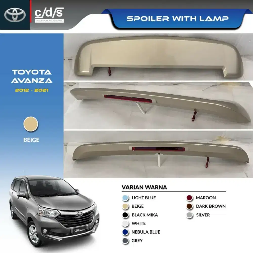 Spoiler Avanza, all new Avanza, Xenia 2012 - 2019 + Pasang