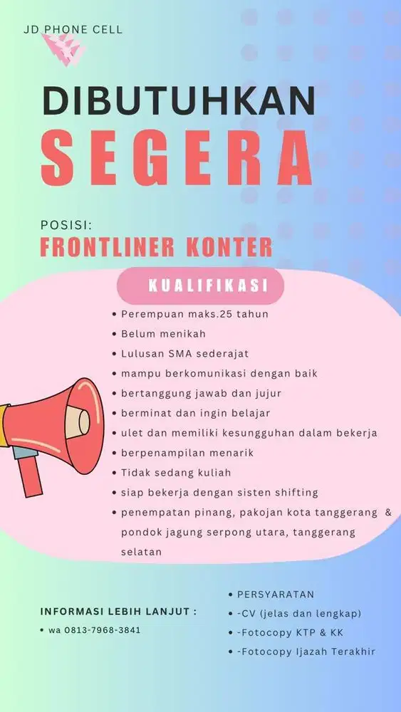 Loker frontliner konter