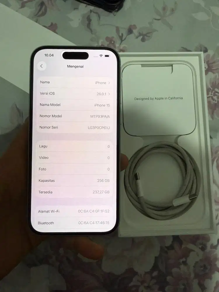 Iphone 15 256GB warna Blue ex IBOX