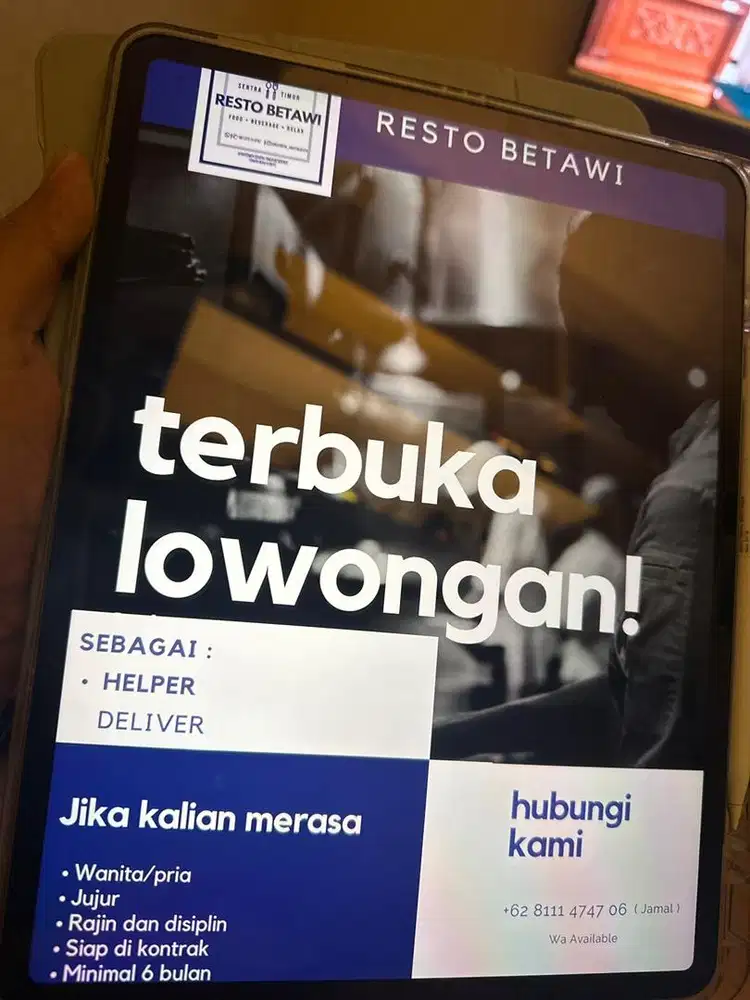 Cari helper kios makan