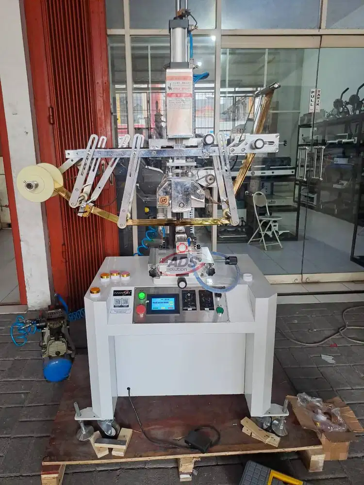 MESIN HEAT PRESS SILINDER BOTOL INV 200 UNTUK PENGGUNAAN BAHAN FOIL